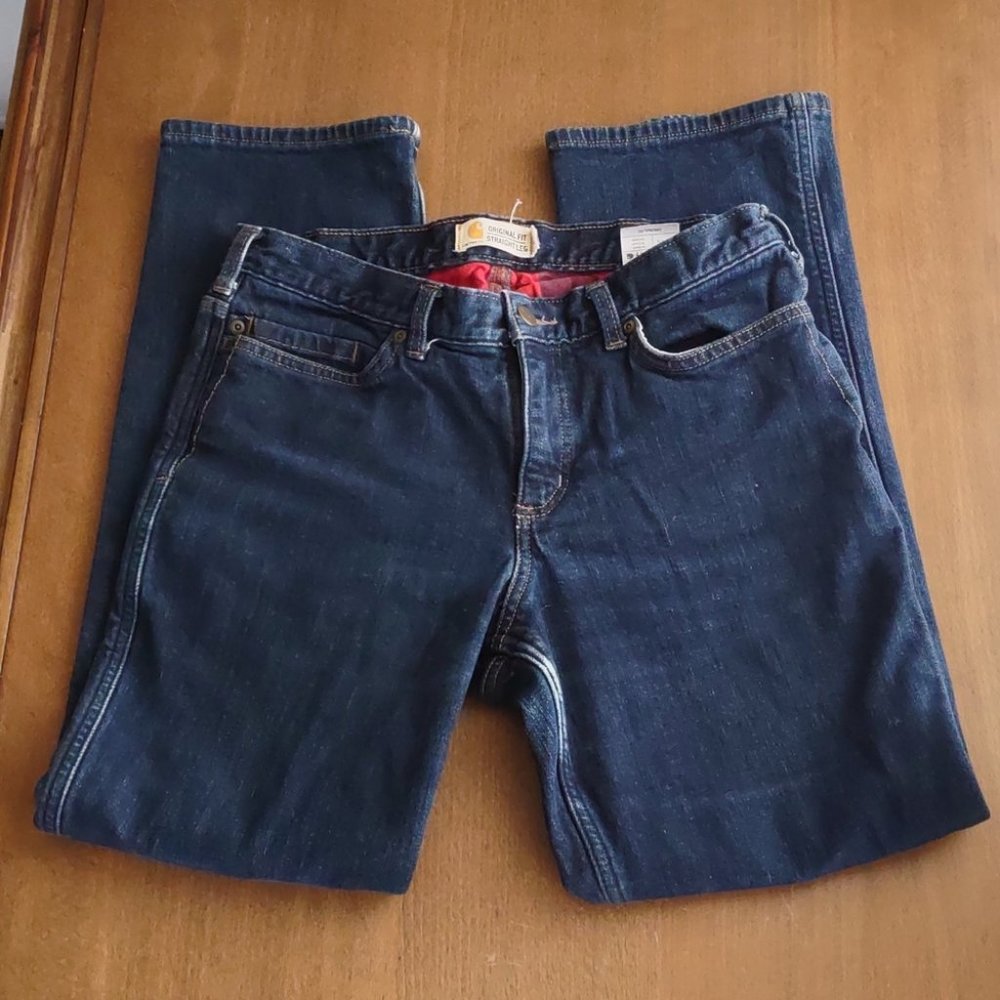 Carhartt original fit Blaine flannel lined jeans women's size 10 SHORT